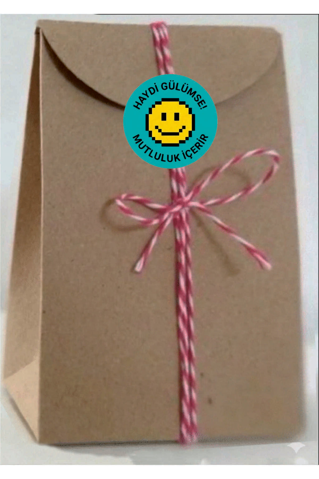 Paketleme Kutularına Özel Tasarım Etiketler 4 cm Çapında 15 Adet