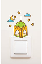 Priz Ramazan Cami Ay ve Yıldızlar Dekoratif Priz Sticker