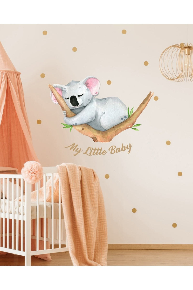 Uykucu Koala Duvar Sticker Seti - Sim111 -