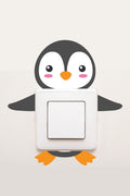 Sevimli Penguen Priz Sticker Çocuk Odası Dekor