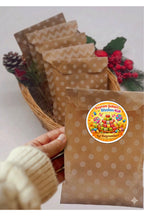 İyi Bayramlar yazılı, Paketleme Kutularına Özel Tasarım Etiketler 4 cm Çapında 15 Adet Etiket