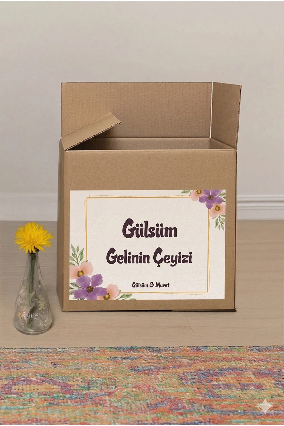 Isimli Özel Çeyiz Etiketi - 3 Farklı boyutta Toplam 46 adet Kendinden Yapışkanlı Etiket