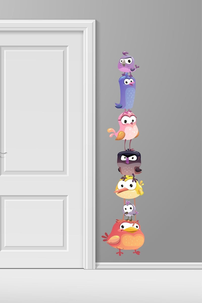 Tombul Kuşlar Kapı Dolap Duvar Sticker