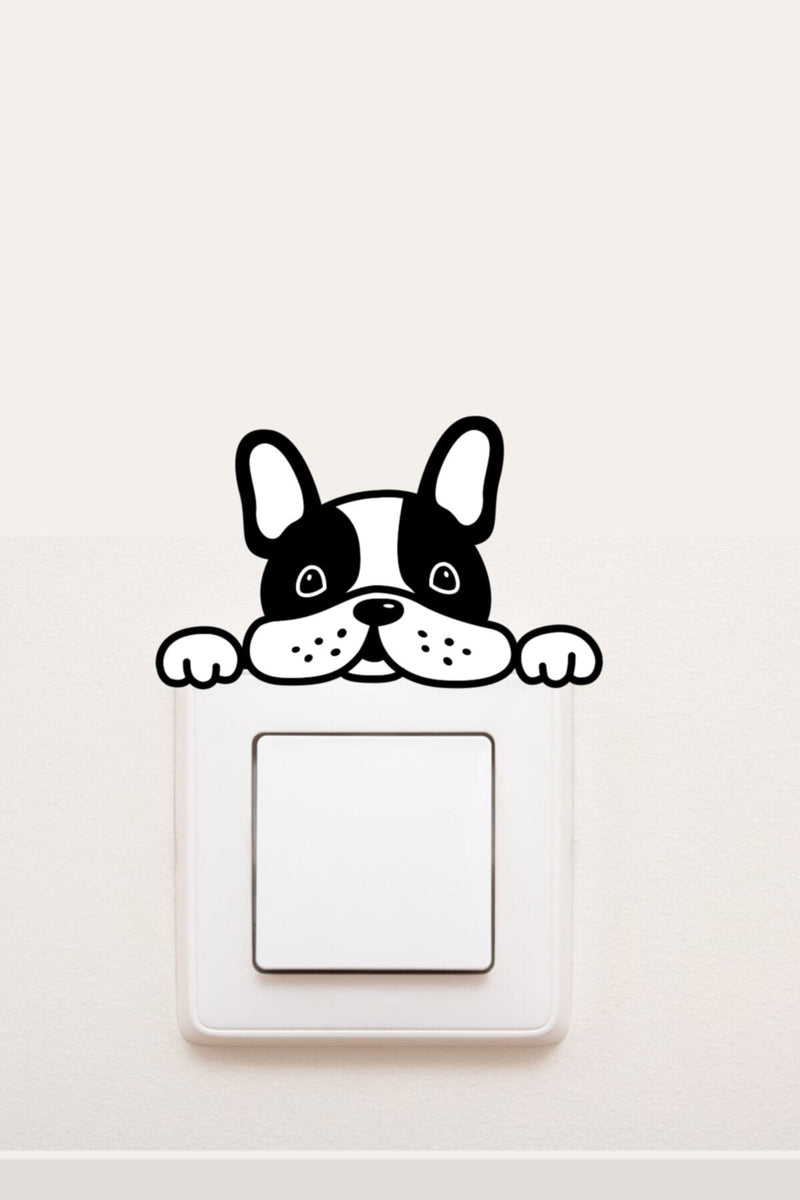 Sevimli Köpek Dekoratif Priz Sticker