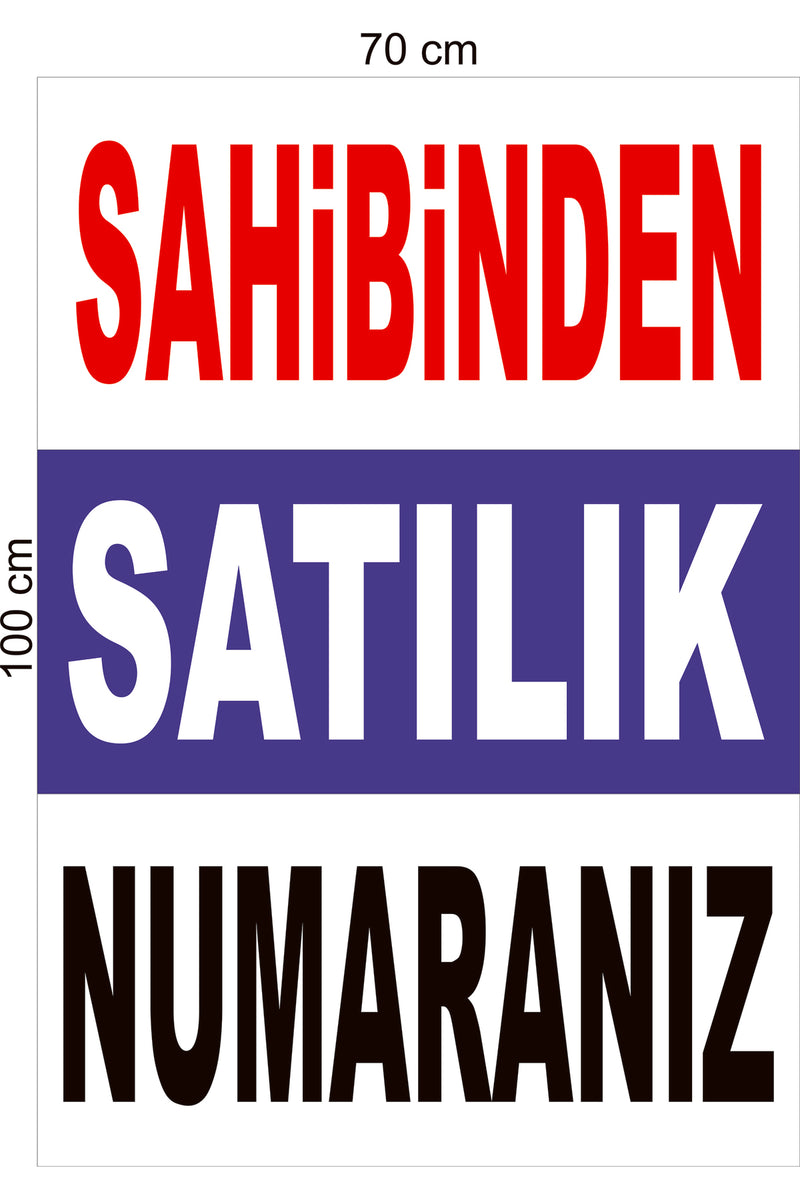 Sahibinden Satılık Branda - Afiş - Pankart Dikey Biçimde Hazırlanmış