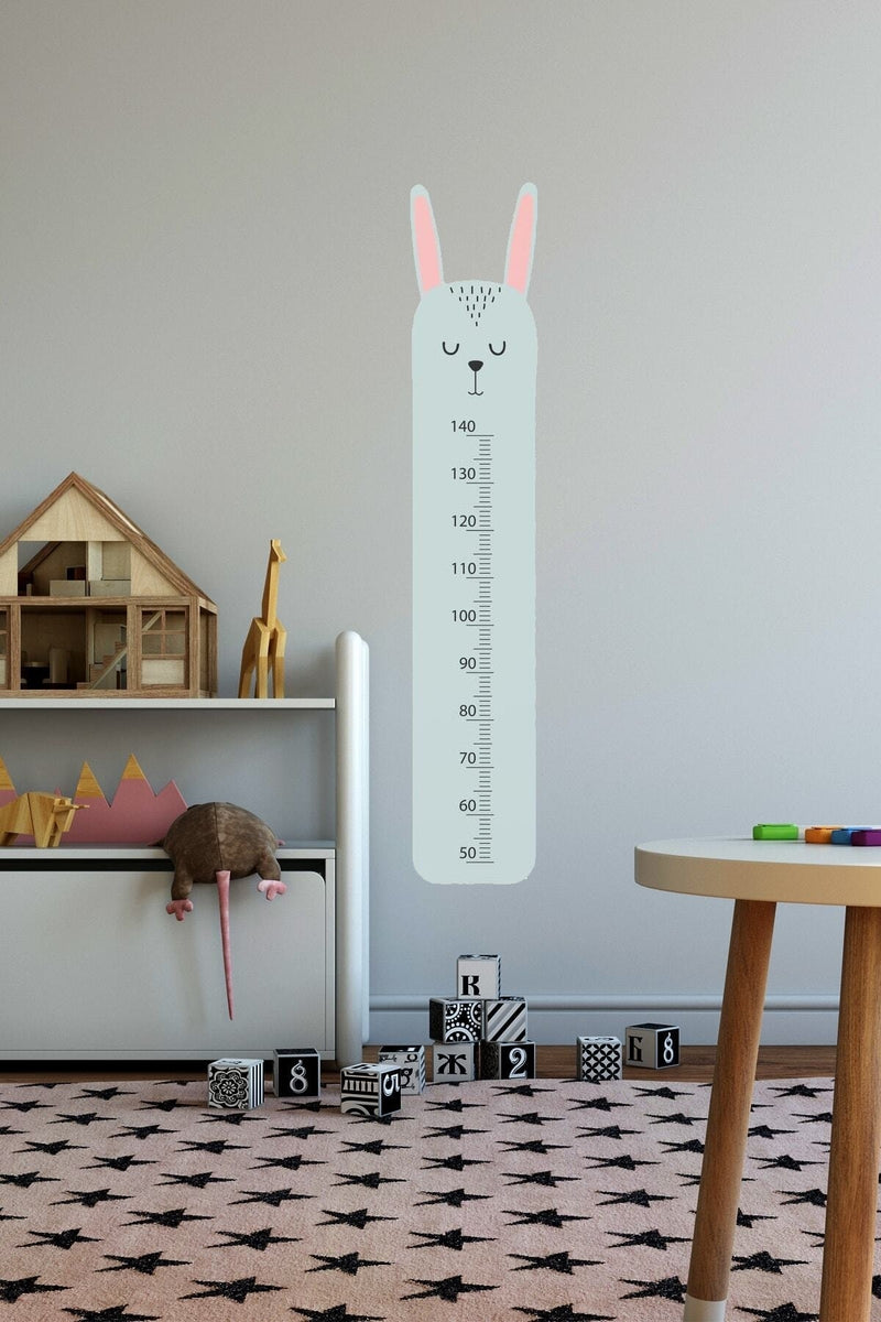 Iskandinav Stil Tavşan Boy Ölçer Duvar Sticker - Sim56