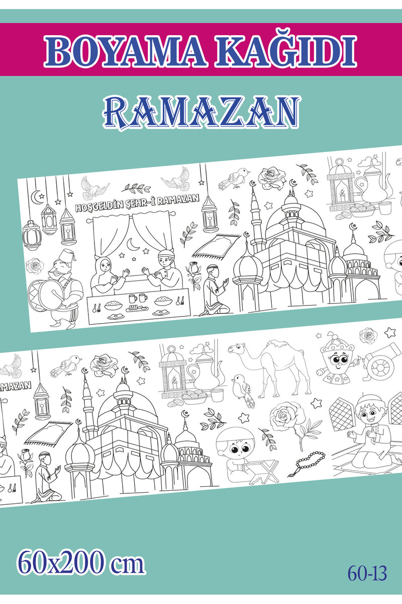 2 mt Ramazan Tema Çocuk Aktivite Dev Boyama Kağıdı