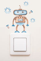 - Priz- Sevimli Robot Çocuk Odası Dekoratif Priz Sticker - Sim785