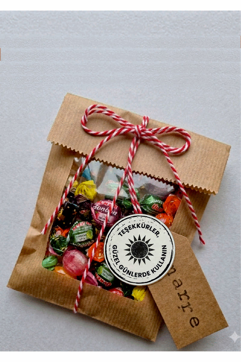 Paketlemeye özel 30 adet sticker, (farklı trend modeller ile mağazamızda kampanyalı olarak satışta)