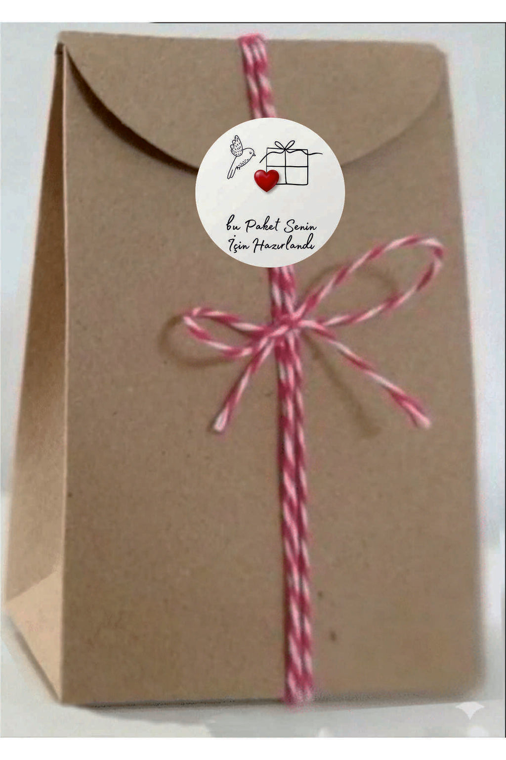 Paketleme Kutularına Özel Tasarım Etiketler 4 cm Çapında 15 Adet