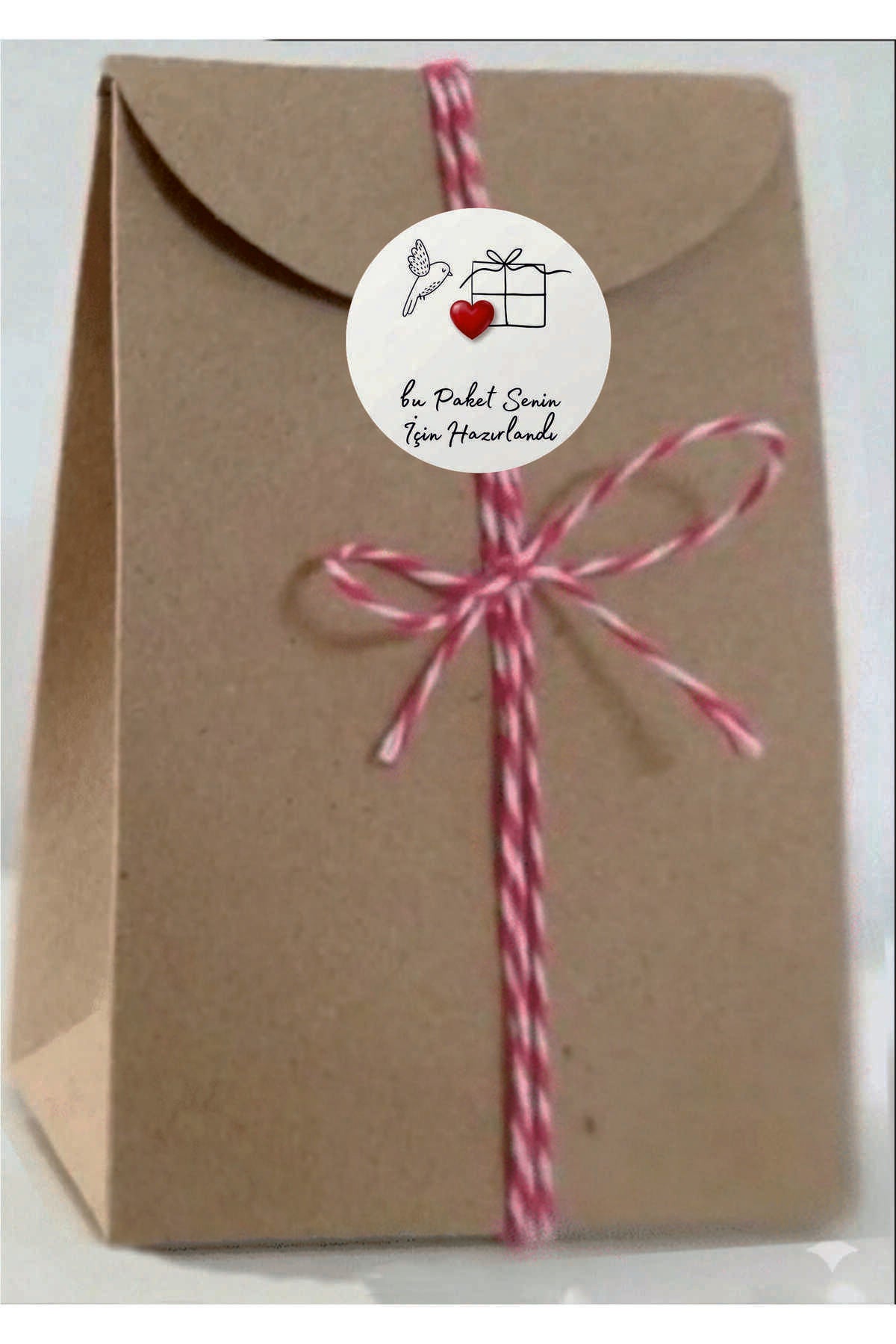 Paketleme Kutularına Özel Tasarım Etiketler 4 cm Çapında 15 Adet