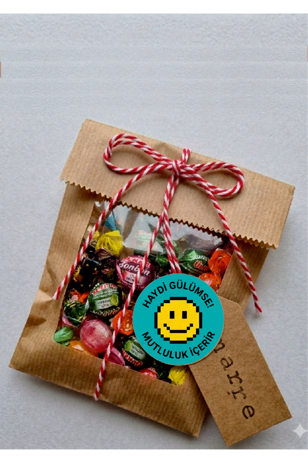 Paketleme Kutularına Özel Tasarım Etiketler 4 cm Çapında 15 Adet