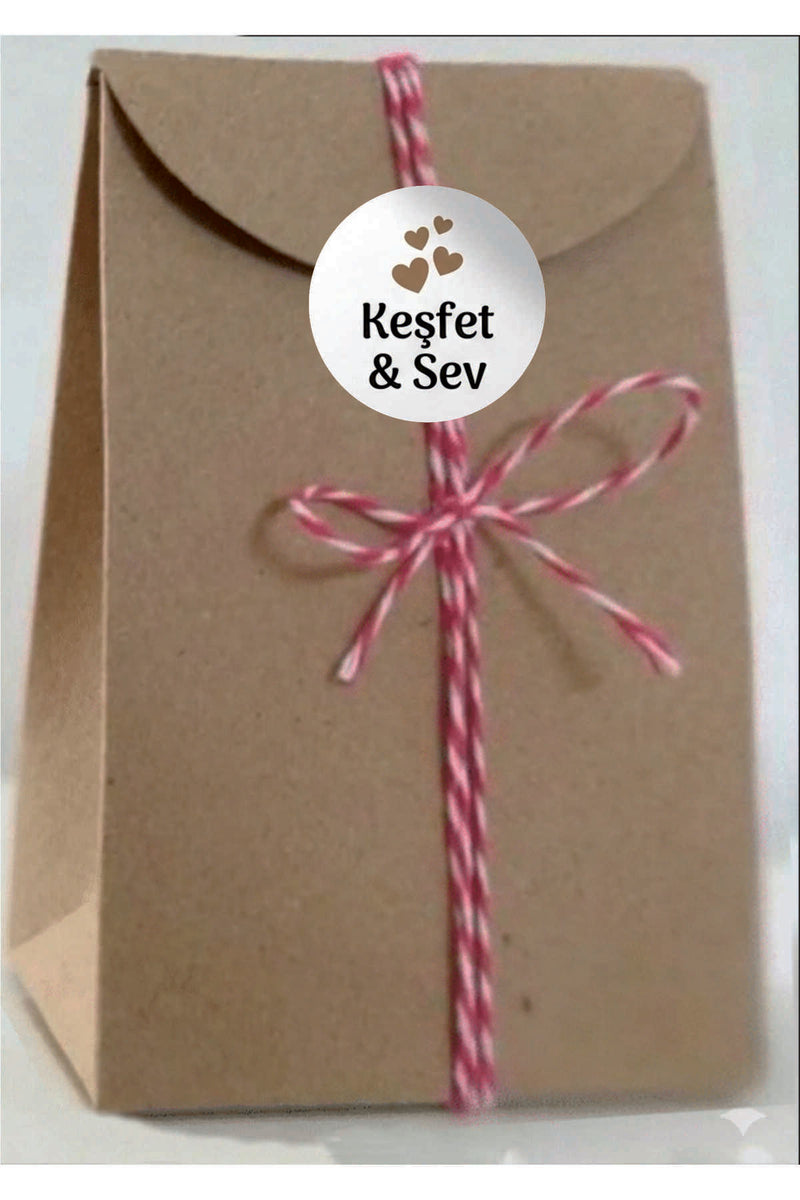 Paketleme Kutularına Özel Tasarım Etiketler 4 cm Çapında 15 Adet