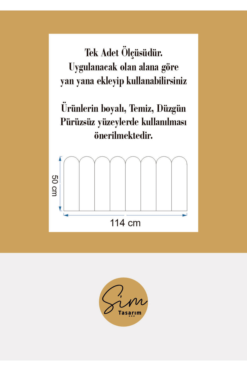 Oval Kavisli Çizgili Duvar Kaplama Panel Folyosu Sticker Seti