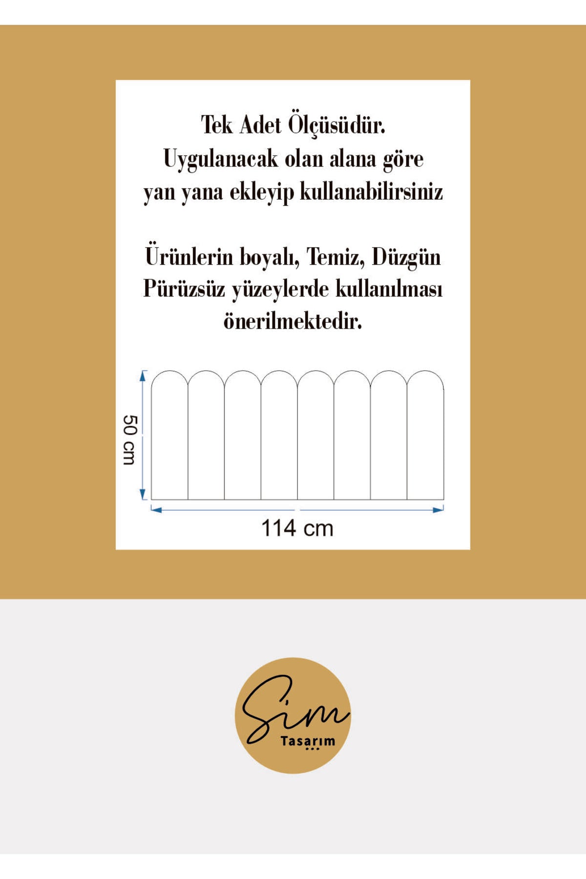 Oval Kavisli Çizgili Duvar Kaplama Panel Folyosu Sticker Seti