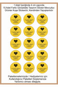 Paketlemeye özel 30 adet sticker, (farklı trend modeller ile mağazamızda kampanyalı olarak satışta)