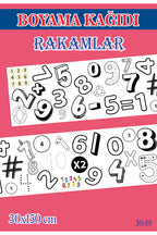 1,5 mt Rakamlar Tema Çocuk Aktivite Dev Boyama Kağıdı