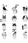 Tasarım 12li Kedi Priz Sticker Seti Simtasarım-386