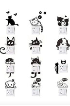 Tasarım 12li Kedi Priz Sticker Seti Simtasarım-386