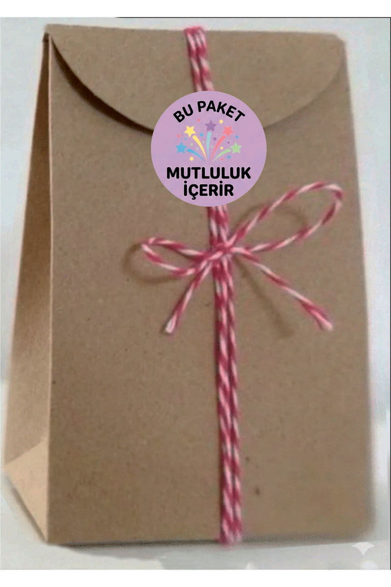 Paketleme Kutularına Özel Tasarım Etiketler 4 cm Çapında 15 Adet