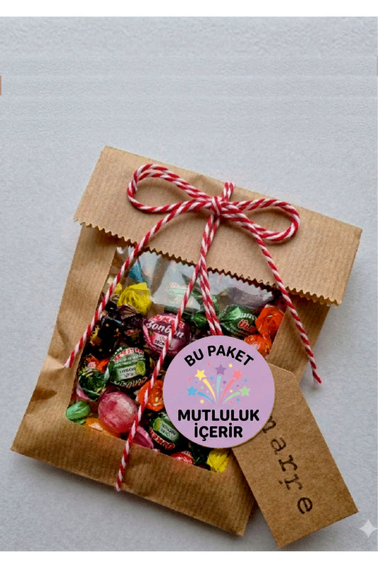 Paketleme Kutularına Özel Tasarım Etiketler 4 cm Çapında 15 Adet