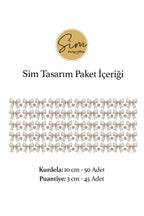 Bej Renk Soft Kurdele Çocuk Odası Dekoratif Duvar Sticker Seti