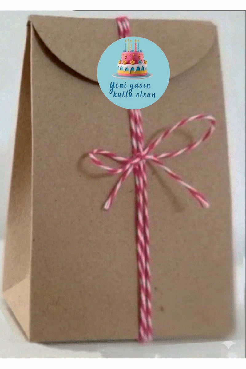 Doğum Günü tebrik sticker seti, 4x4 cm 15 adet Etiket seti