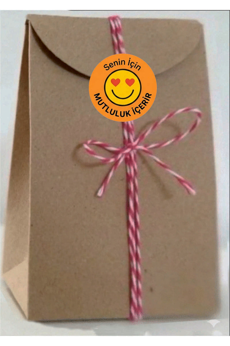 Paketleme Kutularına Özel Tasarım Etiketler 4 cm Çapında 15 Adet
