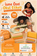 Moana Okul Etiketi Kalem Defter Etiketi Özel İsim Yazılabilen Etiket 286 Adet İsim Etiketi