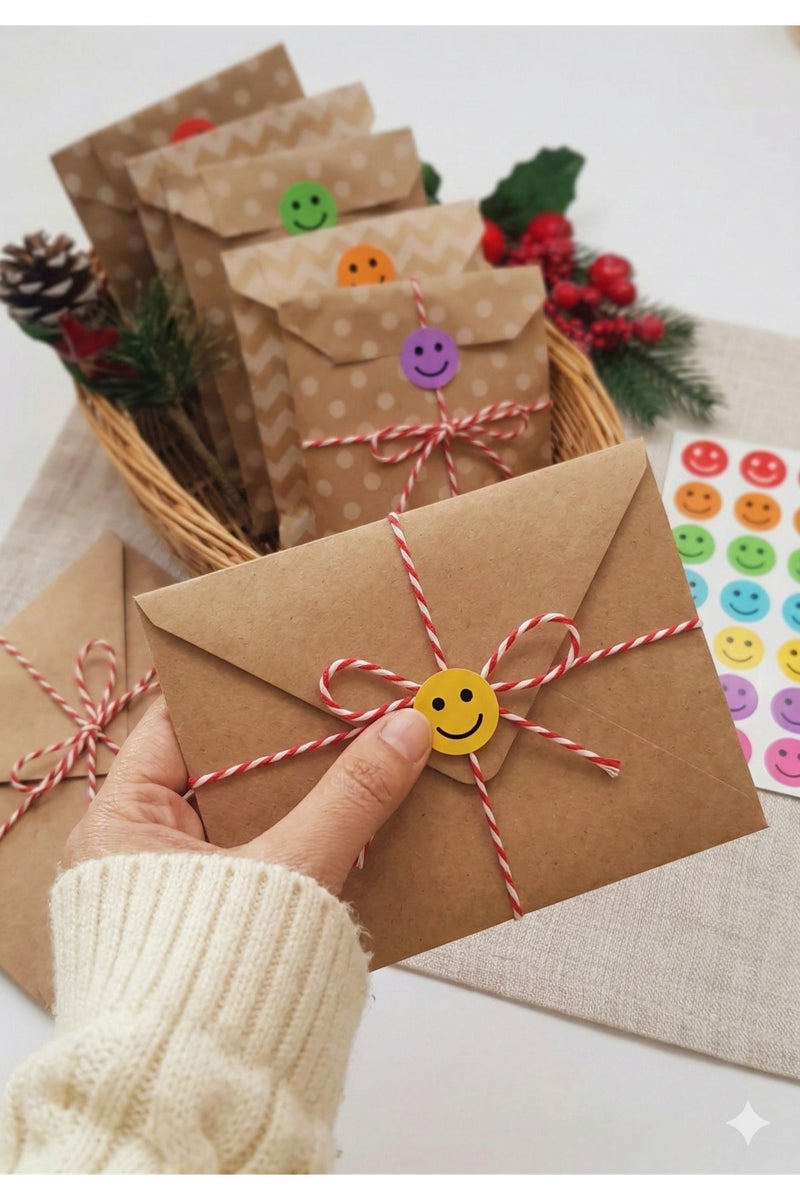 Paketlerinizi süslemenize Yardımcı gülen surat renkli emojiler Etiketi
