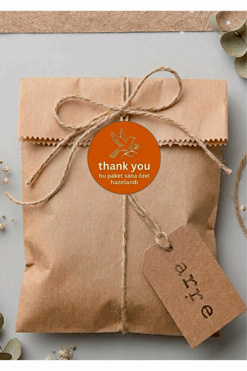 Paketlemeye özel 30 adet sticker, (farklı trend modeller ile mağazamızda kampanyalı olarak satışta)