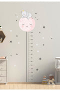 Pembe Filli Boy Ölçer Duvar Sticker Seti