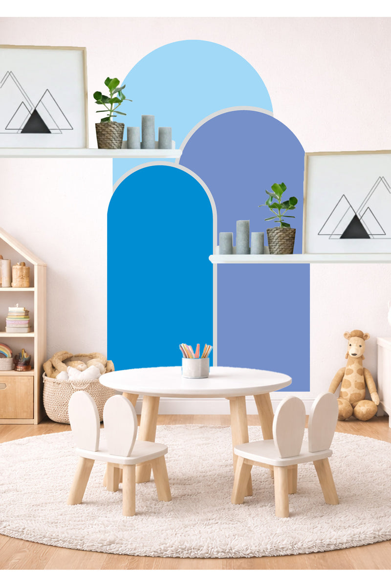 Boho Oval Kemer Çizgili 3’lü Duvar Sticker Seti