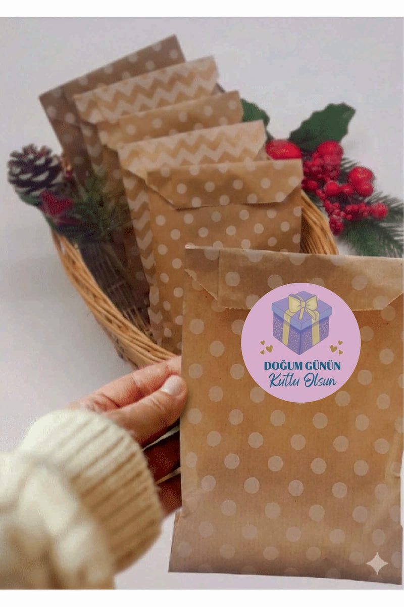 Doğum Günü tebrik sticker seti, 4x4 cm 15 adet Etiket seti
