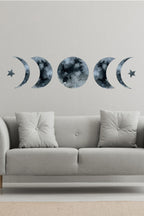 Ay Döngüsü Moon Circle Duvar Sticker Seti