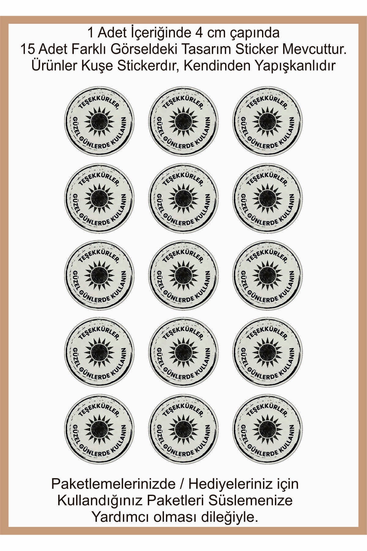 Paketlemeye özel 30 adet sticker, (farklı trend modeller ile mağazamızda kampanyalı olarak satışta)