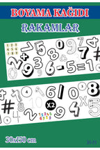 1,5 mt Rakamlar Tema Çocuk Aktivite Dev Boyama Kağıdı