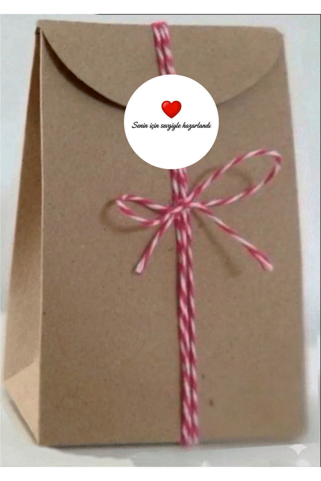 Paketleme Kutularına Özel Tasarım Etiketler 4 cm Çapında 15 Adet Sizin için sevgiyle hazırlandı