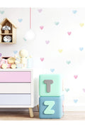 - Sim167 - Pastel Suluboya Kalpler Duvar Sticker Set Renkli