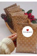 Paketleme Kutularına Özel Tasarım Etiketler 4 cm Çapında 15 Adet Sizin için sevgiyle hazırlandı