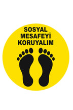 Sosyal Mesafe Yer - Duvar - Cam Sticker 03