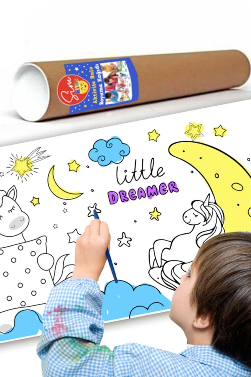Sim Kids Unicorn Aktivite Rulo Boyama Kağıdı 60cm X 2,5 Metre