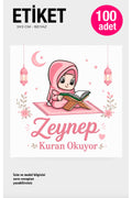 İsme Özel Kuran Okuyorum - Mevlüt - Hediye Etiketi 3cm 100 Adet Etiket