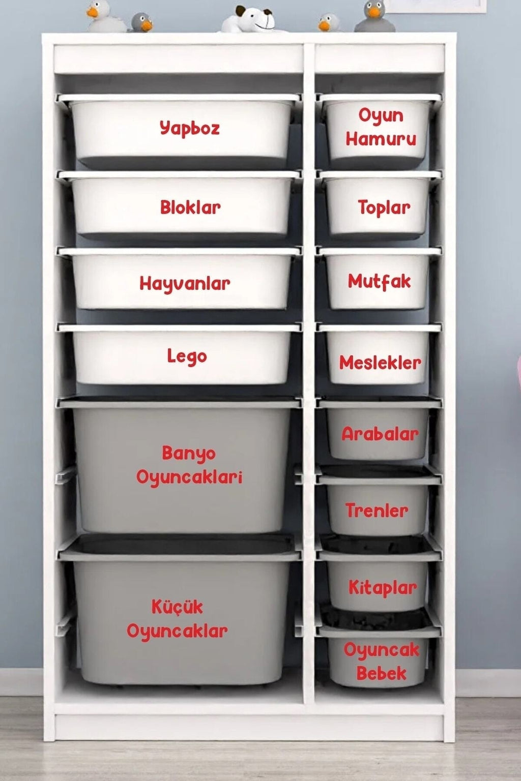 Oyuncak Kutusu Etiket Sticker - Oyuncak Dolabı Düzenleme Organizer