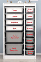 Oyuncak Kutusu Etiket Sticker - Oyuncak Dolabı Düzenleme Organizer