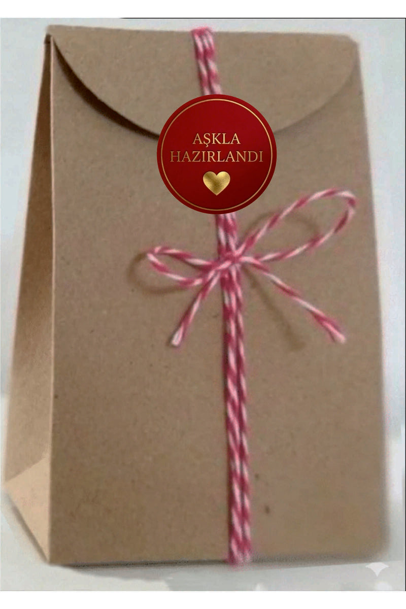 Paketleme Kutularına Özel Tasarım Etiketler 4 cm Çapında 15 Adet Sizin için sevgiyle hazırlandı