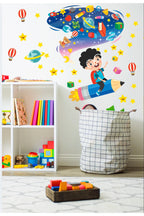Kalem Uzay-Roket Okula Dönüş Anaokulu Kreş Okul Çocuk Odası Duvar Kapı Sticker