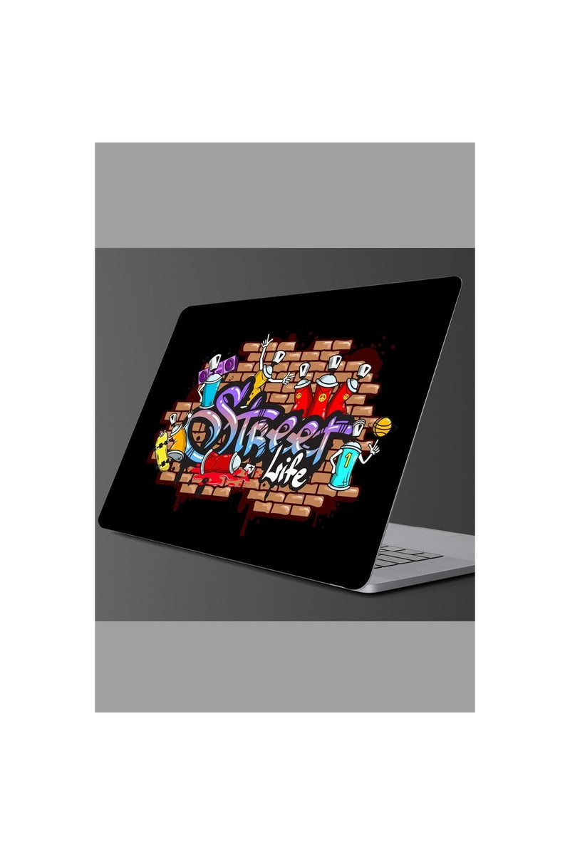 - Sim145- Grafiti Street Life Laptop Sticker Renkli