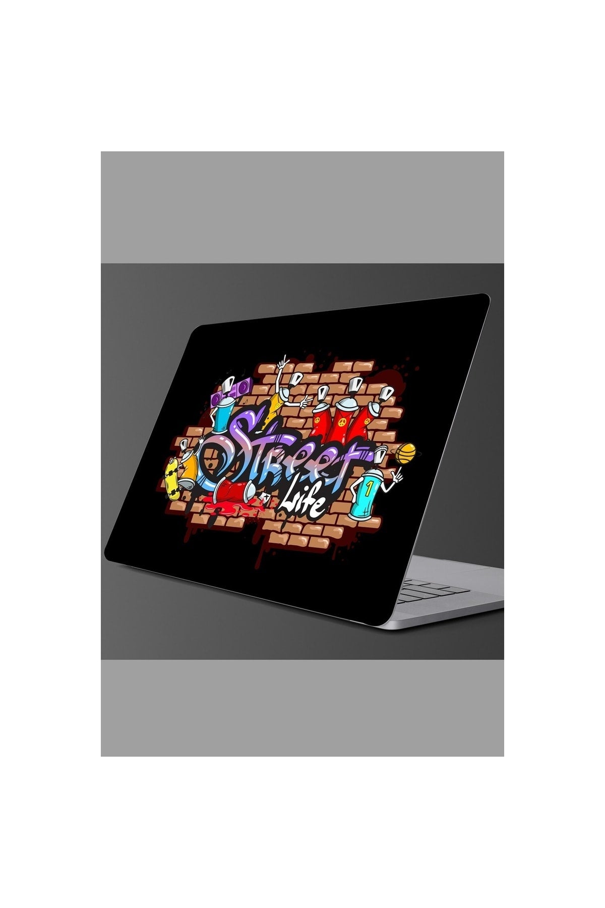 - Sim145- Grafiti Street Life Laptop Sticker Renkli