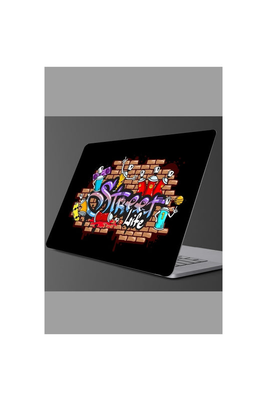 - Sim145- Grafiti Street Life Laptop Sticker Renkli